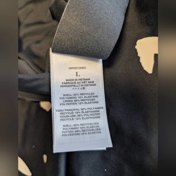 Madewell Scoop‑Neck One‑Piece Swimsuit • Abstract Doodle Print • Size Large - Picture 5 of 10